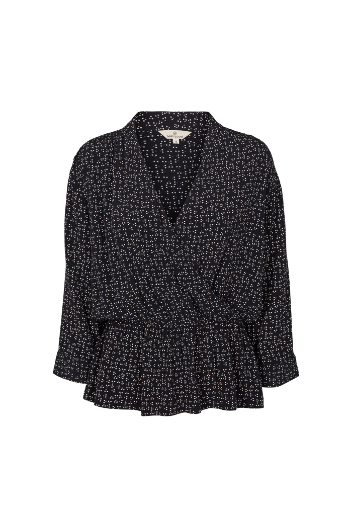 Basic Apparel Laurel Blouse Blouses 486 Pixel Print Black